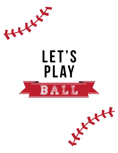 Let's-Play-Ball-Red Chicago Cubs Birthday, Baseball Printables, Sports Room Boys, Baseball Theme Birthday, Baseball Girlfriend, Baseball Gear, Kentucky Basketball, Baseball Coach, Baseball Party