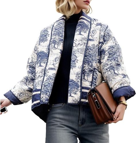 Puffy Winter Coat, Womens Quilted Jacket, Fall Cardigans, Cropped Puffer Jacket, Quilted Puffer Jacket, Casual Cardigans, Cotton Coat, Quilted Coat, Fall Jackets