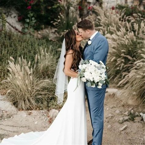 Wedding hair with veil all down