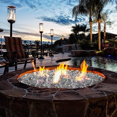 Fireplace Glass Rocks, Steel Fire Pit Ring, Fire Pit Spark Screen, Fire Rings, Fire Pit Ring, Glass Fire Pit, Cool Fire Pits, Round Fire Pit, Steel Fire Pit