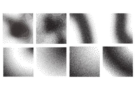 Trendy abstract stipple grunge texture set in pop art style. Dotwork gradient pattern. Vector halftone dotwork gradient. Abstract Stippling Art, Abstract Pattern Tattoo, Pop Art Texture, Stipple Illustration, Tattoo Stippling, Tattoo Texture, Gradient Drawing, Dot Illustration, Dots Illustration