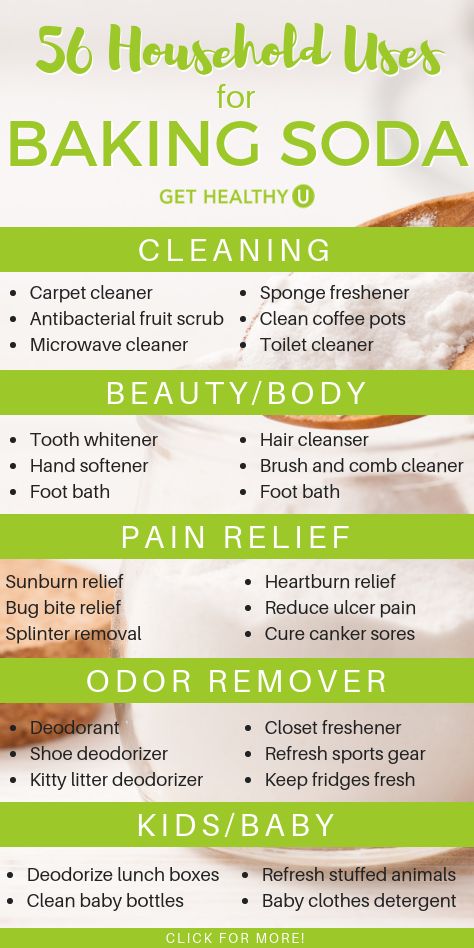 Heal Sore Throat, Bug Bite Relief, Uses For Baking Soda, Baking Soda Benefits, Baking Soda Cleaning, Diy Cleaning Solution, Homemade Cleaning Solutions, Baking Soda Uses, Baking Soda Shampoo