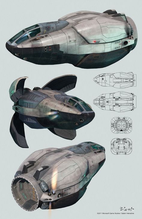 ArtStation - 'Bamblebee' escape pod (Halo: Combat Evolved Anniversary), Dmitry Popov Space Pod Concept, Halo Combat Evolved, Escape Pod, Traveller Rpg, Space Fighter, Space Ship Concept Art, Starship Concept, Concept Vehicles, Starship Design