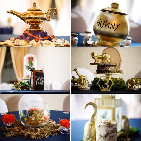 Disney Wedding Shower, Disney Wedding Decorations, Disney Centerpieces, Disney Wedding Centerpieces, Christmas Wedding Centerpieces, Wedding Centerpiece Ideas, Nerdy Wedding, Wedding Themes Spring, Disney Bridal Showers