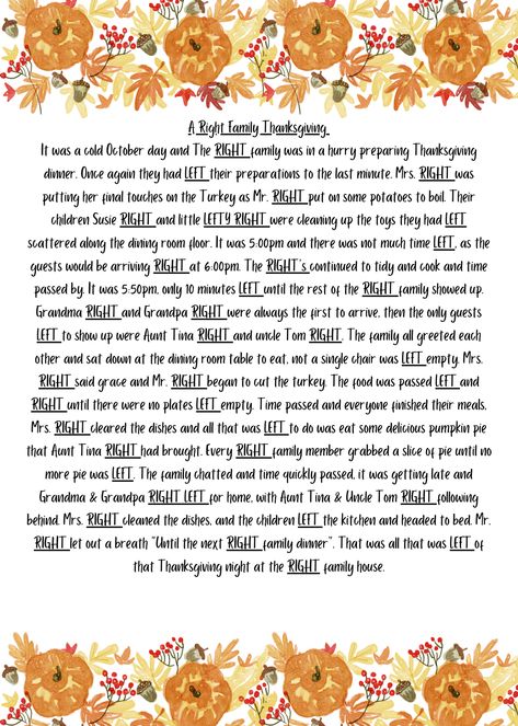 Pass The Gift Thanksgiving Game, Free Thanksgiving Left Right Game, Left Right Game For Family Reunion, Friendsgiving Left Right Game, Left Right Thanksgiving Story, Thanksgiving Right Left Game, Thanksgiving Left Right Game Free, Thanksgiving Gift Exchange Game, Left Right Game For Adults Thanksgiving