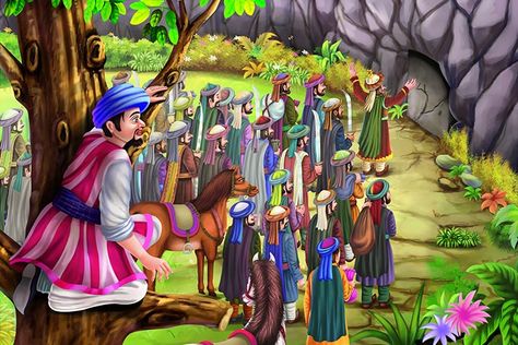 The Timeless Ali Baba And The Forty Thieves Story Alibaba And 40 Thieves, History Of Chess, Rose Step By Step, How To Play Chess, Moral Stories For Kids, Graduation Backdrop, Ali Baba, Painting Art Lesson, Cute Doodles Drawings