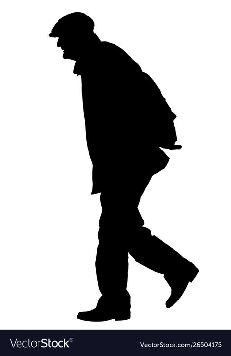 Walking Silhouette, Puppet Costume, Person Walking, Old Grandpa, Man Vector, Vector Silhouette, Shadow Puppets, Vector Character, Active Life