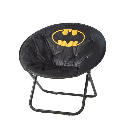 PRICES MAY VARY. FUN DESIGN: Batman design featured on this folding lounge and gaming saucer chair. Decorate your space with this Batman saucer chair. Colorful, sturdy and the perfect chair for comfortable rest. The perfect gift for all the Batman fans out there! SOFT AND COMFORTABLE: This soft Batman saucer chair is made of soft fabric with a cushioned polyester fill that is comfortable for your little one to sit in. You and your loved one will not want to get up once seated in this comfortable Batman Room Decor, Saucer Chair, Batman Room, Place To Study, Kids Playroom Furniture, Toddler Chair, I Am Batman, Comfortable Place, Toddler Furniture