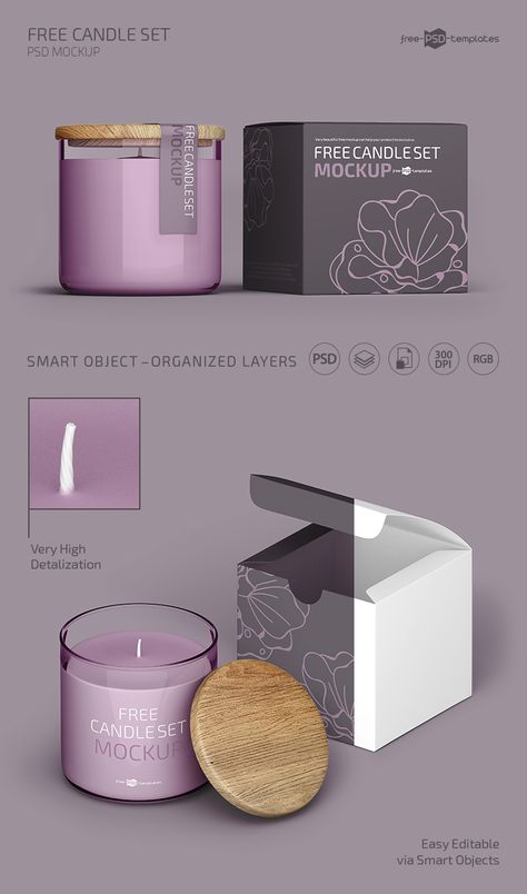 Scented Candles Packaging, Candle Logo Design, Candle Template, Candles Design, Candle Packaging Design, Lilin Aroma, Candle Mockup, Candle Logo, Homemade Scented Candles