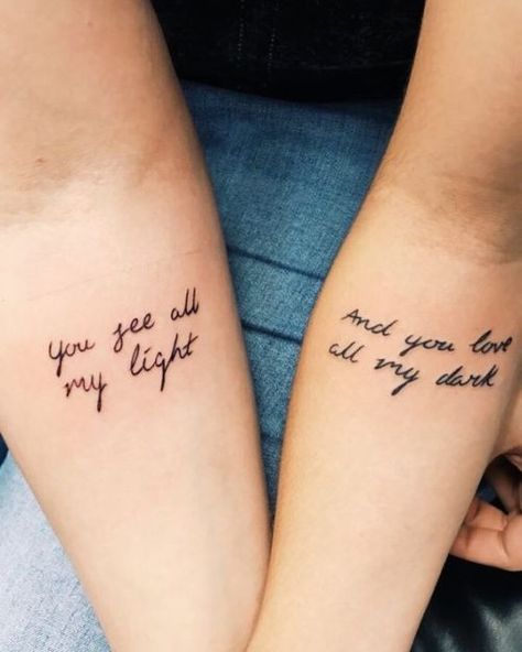 Best Friend Tattoo Quotes, Tattoo Amigas, Couple Tattoo Quotes, Tattoo Frases, Unique Sister Tattoos, 27 Tattoo, Friend Tattoos Small, Tattoos For Women Small Meaningful, Matching Friend Tattoos