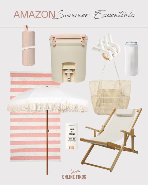 Summer Must Haves Products, Amazon Beach Must Haves, Summer Amazon Finds, Outdoor Tanning, Summer Must Haves, Must Have Products, Pool Essentials, Summer Wishlist, Content Inspiration