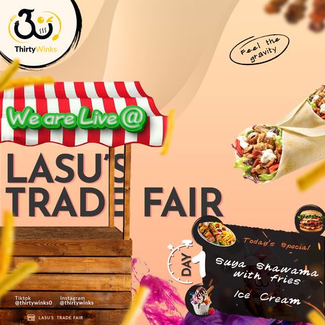 Thirty Winks Stand at the Lasu Trade Fair flyer
Designed by yours truly Trade Fair, Yours Truly, Flyer Design, Design