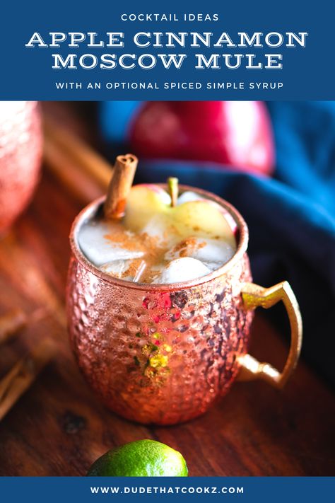 Apple Cider Moscow Mule, Apple Whiskey, Caramel Vodka, Moscow Mule Recipe, Mule Recipe, Thanksgiving Drinks, Thanksgiving Cocktails, Copper Mugs, Winter Cocktails