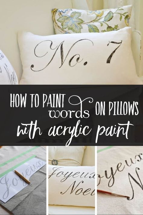 Drop Cloth Projects, Pillows Diy, Diy Pillow Covers, Painting Words, Traditional Interior Design, Sewing Pillows, Canvas Pillow, Drop Cloth, Diy Decor Crafts