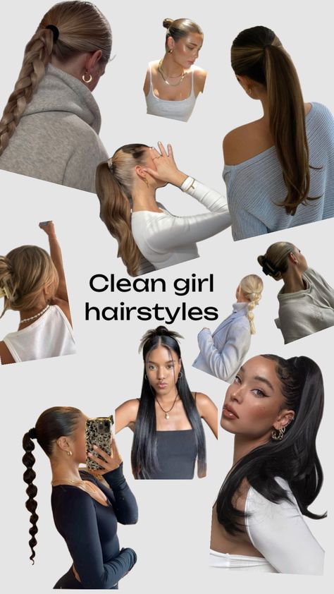 #clean girl#hairstyles#pretty#hair#aesthetic Pretty Hair Aesthetic, Bridal Styled Shoot, Preppy Hairstyles, Hair Inspiration Long, Hair Aesthetic, Modern Bridal, Pretty Hair, Elegant Hairstyles, Clean Girl