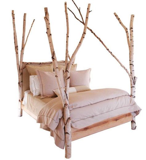 Diane Ross - Rustic Furniture Branch Bed, Unique Bedroom Furniture, Masculine Bedroom Decor, Unique Bed Design, Tree Bed, Masculine Bedroom, Creative Bedroom, Bohemian Bedroom Decor, Unique Beds