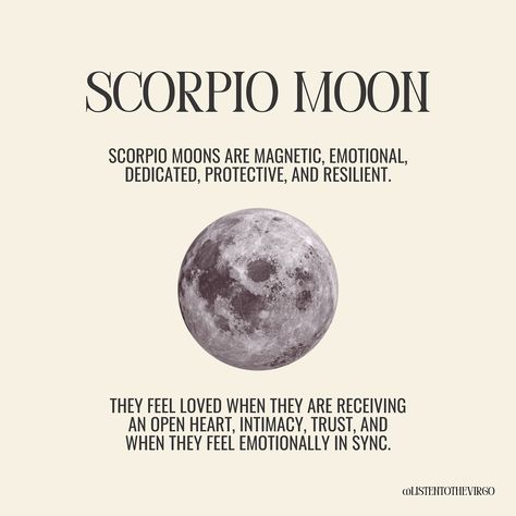 The Moon Signs and How They Feel Loved 🌙 #Listentothevirgo New Moon Scorpio, Scorpio Moon Aesthetic, Life Path 4, Scorpio Aesthetic, Feminine Tips, Wicca Recipes, Moon Meaning, Leo Sun, Leo Rising