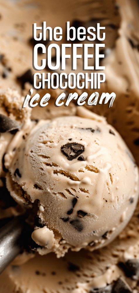 Coffee Chocolate Chip Ice Cream [25 Minutes] – Chasety Coffee Chip Ice Cream, Chocolate Ice Cream Recipes, Homemade Ice Cream Recipes Machine, Kitchen Aid Ice Cream, Coffee Ice Cream Recipe, Best Homemade Ice Cream, Ice Cream Recipes Machine, Ice Cream Smoothie, Cuisinart Ice Cream