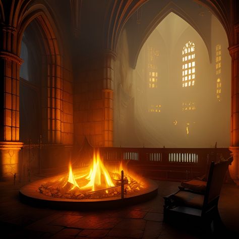 Fantasy castle fireplace hearth Fire Room Aesthetic, Fire Castle Fantasy Art, Fantasy Fireplace, Fire Castle, Castle Fireplace, Fire Kingdom, Fantasy Room, Castle Rooms, Fire Hall