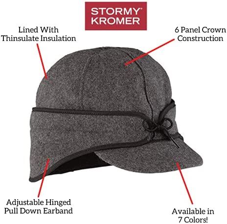 Amazon.com: Stormy Kromer Rancher Cap - Winter Thinsulate Wool Hat with Fleece Earflap, Cold Weather Gear, Warm : Sports & Outdoors Stormy Kromer, Cap Winter, Outdoor Cap, Cold Weather Gear, Head And Heart, Fishing Hat, Newsboy Cap, Red And Black Plaid, Wool Hat