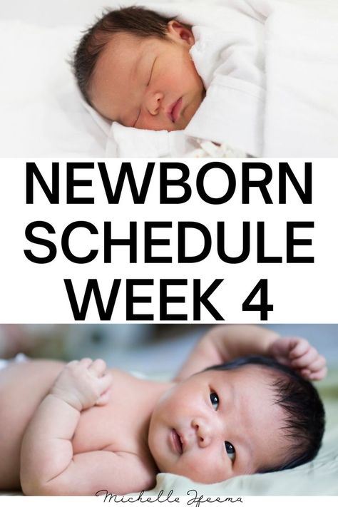 The most helpful schedule with tips when it comes to your 4-week-old baby! Newborn Schedule, Week Schedule, Baby Schedule, The End, Nursery, Baby Face, Things To Come