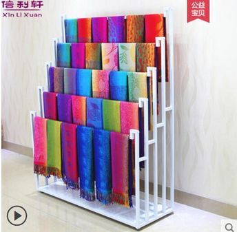 Tieyi hanging scarf frame floor-style silk scarves clothing store display trousers shawl fabric frame european-style middle isla - AliExpress Scarf Frame, Fabric Store Displays, Scarf Rack, Fabric Store Design, Scarf Display, Storage Holders, Hanging Scarves, Clothing Store Displays, Retail Store Interior Design