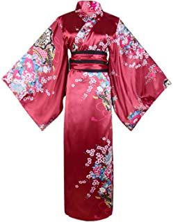 Amazon.com: japanese kimono Japanese Kimono Outfit, Yukata Women, Kimono Costume, Kimono Traditional, Japanese Yukata, Japanese Traditional Clothing, Japanese Costume, Traditional Japanese Kimono, Pink Kimono