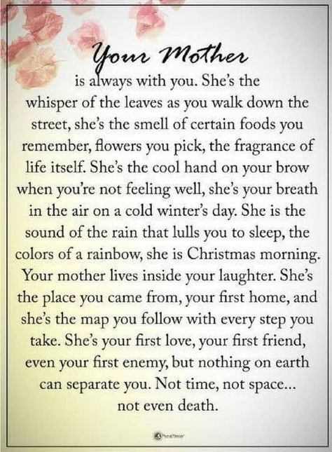 Mothers In Heaven, Quotes Sympathy, Mother In Heaven, I Love My Mother, Down Quotes, Remembering Mom, Mom Poems, Miss My Mom, Mothers Love Quotes