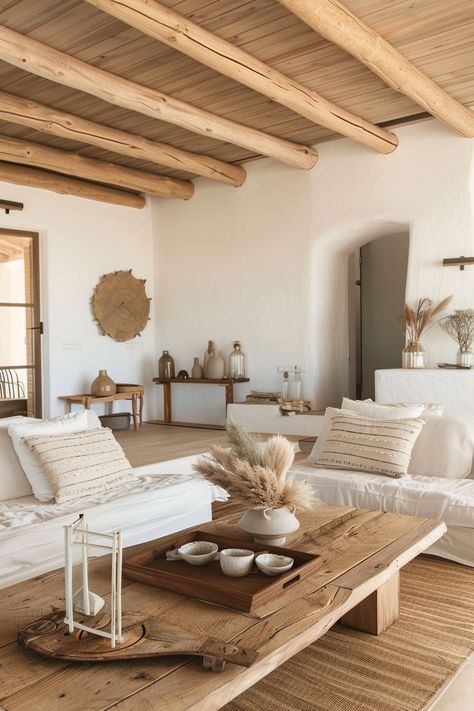 🌿 Looking to add a touch of boho chic to your living room decor? Explore the charm of this modern boho living room with neutral tones and eclectic boho decorations. Get inspired by these boho living room ideas for a cozy and stylish living area. 🌞 #boholivingroom #modernboho #bohodecor #homedecor #livingroominspiration Minimalist Coffee Table Wood, Cottage Chic Living Room, Cottage Living Room Ideas, Modern Cottage Living Room, Neutral Decor Ideas, Estilo Cottage, Boho Living Room Inspiration, Cozy Boho Living Room, Modern Cottage Style