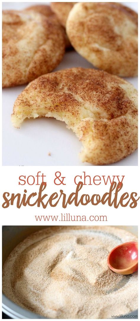 Super soft and full of cinnamon - this Snickerdoodle Cookie recipe is sure to be a hit! They're one of our Most Requested cookie recipes and always get so many compliments! #bestsnickerdoodlerecipe #snickerdoodle #snickerdoodles #snickerdoodlecookie #cookies Cookie Snickerdoodle, Best Snickerdoodle Cookies, Jul Mad, Cookie Recipe Video, Snickerdoodle Cookie, Snickerdoodle Recipe, Snickerdoodle Cookies, Favorite Cookie Recipe, Snickerdoodle Cookie Recipes