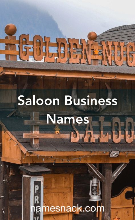 Saloon Names Ideas Unique, Western Names For Business, Western Salon Names, Western Business Names, Saloon Bar Ideas, Saloon Names, Western Cafe, Saloon Ideas, Brewery Logos