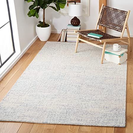 SAFAVIEH Metro Collection MET909M Handmade Premium Wool Entryway Living Room Foyer Bedroom Accent Rug, 3' x 5' , Blue/Ivory Spindle Dining Chair, Modern Wool Rugs, Office Rugs, Space Rugs, Coastal Rugs, Light Blue Area Rug, Rug Colors, Cotton Area Rug, Blue Area Rug