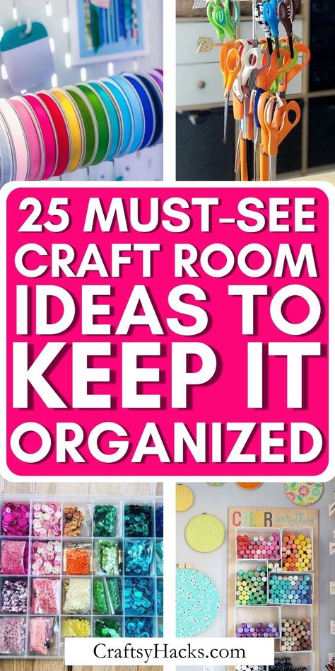 How To Store Your Craft Supplies In A Small Space, Organize A Craft Room, Organized Craft Room, How To Organize Craft Supplies, Diy Yarn Organizer, Craft Room Categories List, Wall Shelf Orginization Pratcitcal For Crafts, Craft Organization Ideas, Sewing Room Ideas Organizing Fabric Scraps