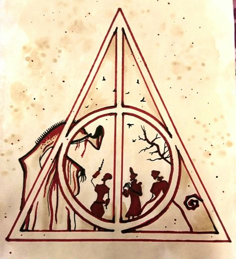 Drawing Ideas Harry Potter, Harry Potter Sketch, Dunia Disney, Affiches D'art Déco, Tapeta Harry Potter, Harry Potter Poster, Harry Potter Illustrations, Harry Potter Deathly Hallows, The Deathly Hallows