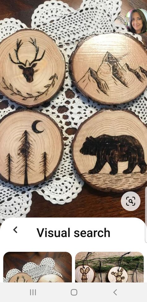 Woodburned Coasters, Wood Burned Coasters, Wood Burned Gifts, Wood Burning Stencils, Wood Burn Designs, Wood Slice Crafts, Wood Burning Crafts, Wood Burning Patterns, Wood Burning Art