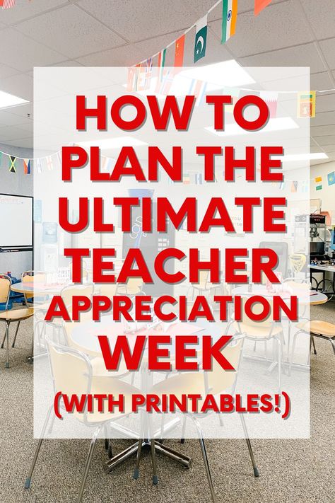 Travel-Themed Teacher Appreciation Week Ideas (& Printables) - So Festive! Teacher Event Ideas, Teacher Appreciation Theme Days, Teacher Allreciation Week Ideas, Teachers Appreciation Week Ideas, Teachers Week Appreciation Ideas, Easy Teacher Appreciation Ideas, School Appreciation Ideas, Free Teacher Appreciation Ideas, Teacher Appreciation Day Ideas