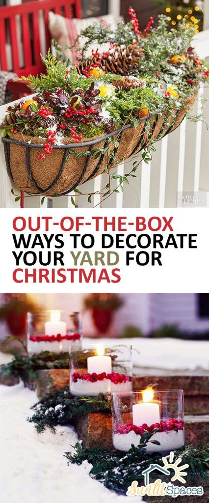 Out-of-the-Box Ways to Decorate Your Yard for Christmas | Think Outside the Box | Decorate | Yard | Christmas Yard | Christmas Decorations #christmas #yard #hacks #ideas Flower Bed Christmas Decor, Yard Hacks, Christmas Catering, Holiday Yard Decor, Memorial Ideas, Sustainable Gardening, Christmas Yard Decorations, Christmas Decorations Diy Outdoor, Plant Guide