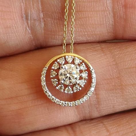 Buy 14K Yellow Gold Diamond Necklace, Diamond Pendant, Cluster Diamond Pendant, Dainty Pendant, Diamond Jewelry, Valentine Gift Online in India - Etsy Diamond Pendants Designs Unique, Unique Diamond Pendant, Necklace Diamond Pendant, Jewelry Product Shots, Diamond Pendent, Diamond Pendants Designs, Diamond Pendant Sets, Unique Pendant Necklace, Diamond Necklace Designs