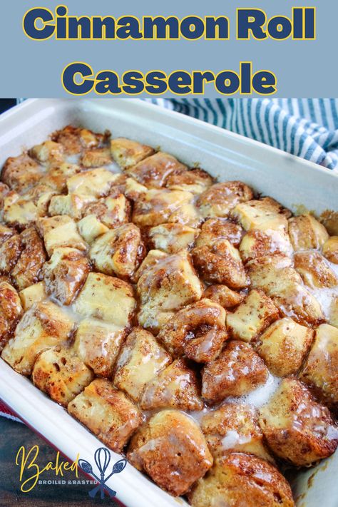 Overnight Cinnamon Roll Casserole, Casserole Dish Recipes, Cinnamon Roll Casserole Recipe, Oven Baked French Toast, Cinnamon Roll French Toast Bake, Rolls Baking, Apple French Toast Casserole, French Toast Casserole Easy, Cooking Station