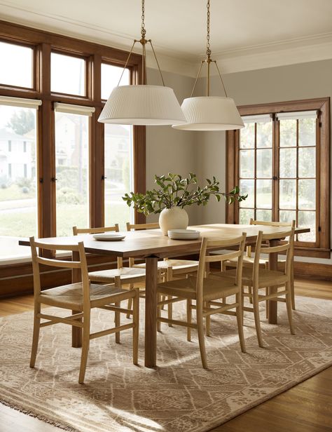 Golda Pendant Light Pottery Barn Dining Room, Dining Table Pendant Light, Lights Over Dining Table, Pendant Light Brass, Dinning Room Lighting, Dining Pendant, Kitchen Table Lighting, Interior Design Dining, Classic Dining Room