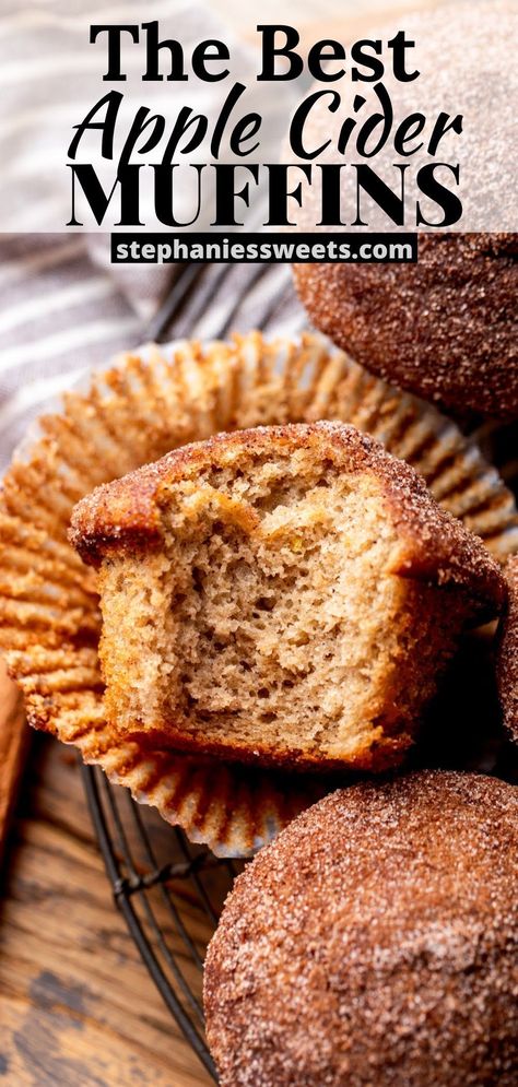 Recipes Using Apple Cider, Giant Muffins, Apple Cider Donut Muffins, Cider Muffins, Apple Cider Donut Cake, Apple Cider Muffins, Apple Cider Uses, Weekend Baking, Donut Pan