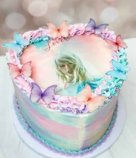 Absolutely swooning over this Taylor Swift cake. 🌈 . . . . #hollywoodbakedgoods#EatHBG#seattlewedding#seattlebakery#seattlebaker#seattleeats#bestfoodseattle#seattlefood#seattlecakes#bakery#baking#pnwlife#seattle#bellevue#kirkland#totemlake#customcakes#cakedecorating#taylorswift#taylorswiftcake#swifties Writing On Cakes, Swiftie Cake, Toddler Birthday Cakes, Taylor Swift Cake, Taylor Swift Birthday Party Ideas, 6th Birthday Cakes, 10 Birthday Cake, Cake Writing, Party Sweets