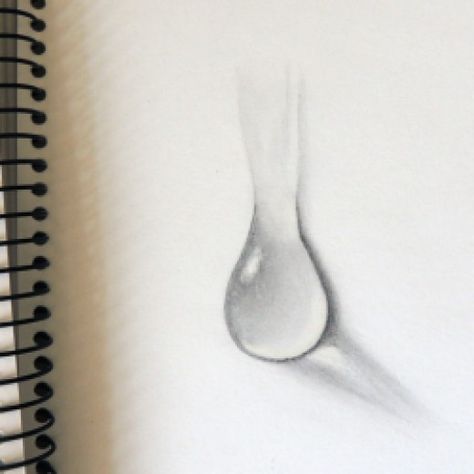 Water is often viewed as an extremely difficult substance to draw realistically, but I hope that my step-by-step tutorial will make it seem a lot easier! Water Drop Drawing, Desen Realist, Drop Of Water, 3d Drawings, Amazing Drawings, Ink Drawings, Art Instructions, Drawing Tutorials, Realistic Drawings