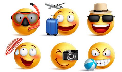 #WorldEmojiDay Does any of these emojis describe your travel style? Or do you have your own favourite? #Emoji #Travels #Holidays #Paktravels #Tourist Smiley Outfits, Crazy Smiley Face, Beach Elements, Iphone Texts, Emoji Characters, World Emoji Day, Emoji Keyboard, New Emojis, Emoticons Emojis