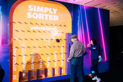 Best Event Marketing Ideas of the Week from Yahoo, Aflac, Freixenet, and More | BizBash Interactive Event Activations, Event Marketing Ideas, Activation Event, Conference Activities, Plinko Game, Mini Putt, Spatial Experience, Game Booth, Children's Miracle Network Hospitals