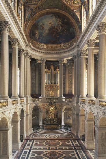 'Interior of Versailles' Chapel' Photographic Print - | Art.com Interesting Backgrounds, Pretty Architecture, Castle Aesthetic, Baroque Architecture, Classical Architecture, Beautiful Architecture, Beautiful Buildings, Lock Screen, Pretty Places