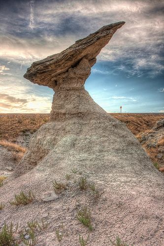 Balancing Rock, Badlands National Park, South Dakota I will have to visit on the next trip to South Dakota South Dakota Road Trip, Matka Natura, Badlands National Park, Unique Travel, Travel South, Rock Formations, Black Hills, Beautiful Place, Oh The Places Youll Go