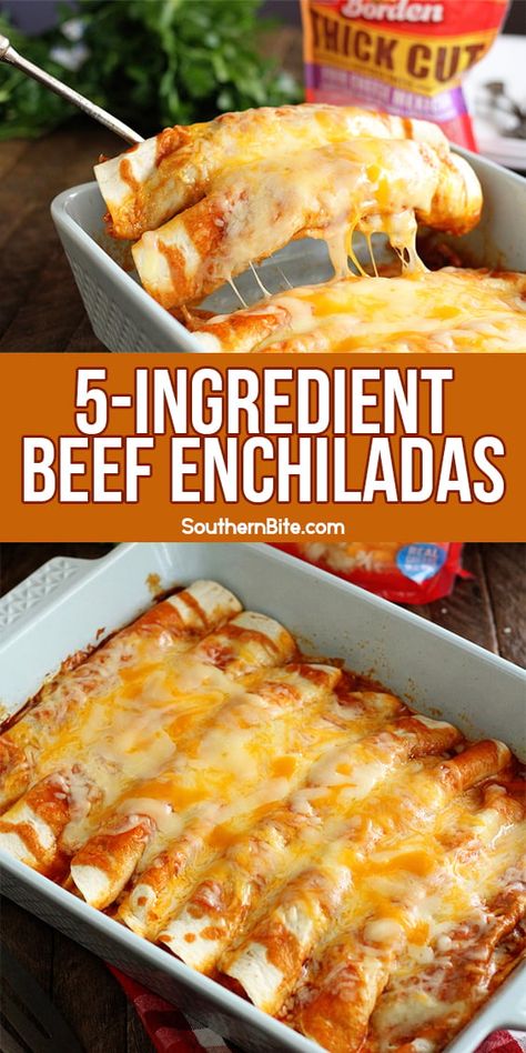 Quick And Easy Enchiladas, Enchiladas Easy, Easy Beef Enchiladas, Beef Enchilada Recipe, Easy Enchiladas, Beef Enchiladas, Enchilada Recipes, Onion Recipes, Beef Recipes Easy