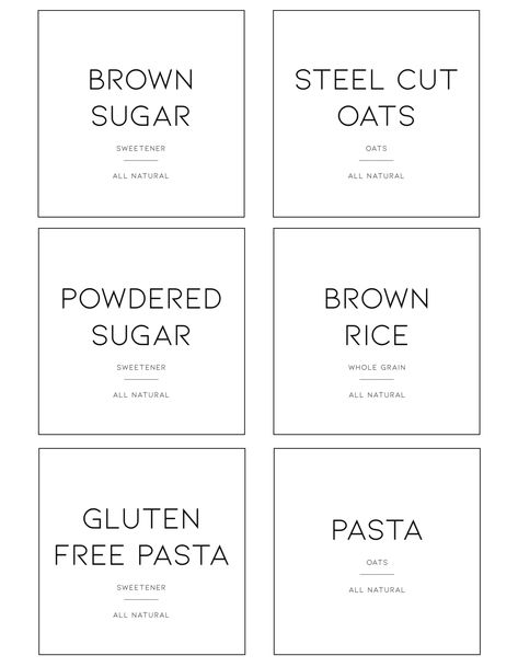 Editable Pantry Labels, Pantry Labels Template, Pantry Labels Printable, Diy Pantry Labels, Kitchen Jar Labels, Cute Jars, Free Pantry Labels, Kitchen Pantry Labels, Canister Labels