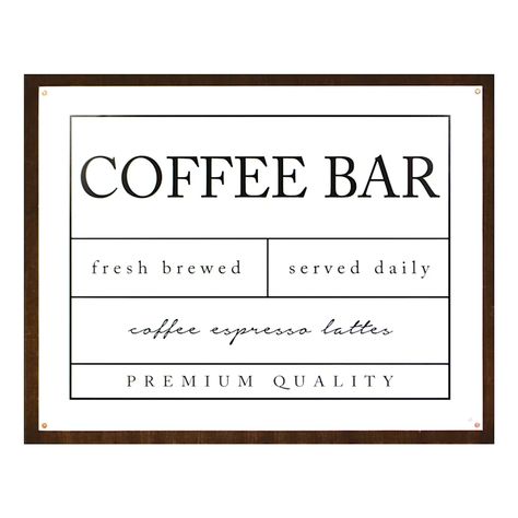 Shop All Wall Décor Coffee Bar Wall Decor Ideas, Coffee Bar Wall Decor, Coffee Bar Wall, Cafe Theme, Fancy Bedroom, Alcohol Bar, Bar Wall Art, Chalk Wall, Coffee Bars